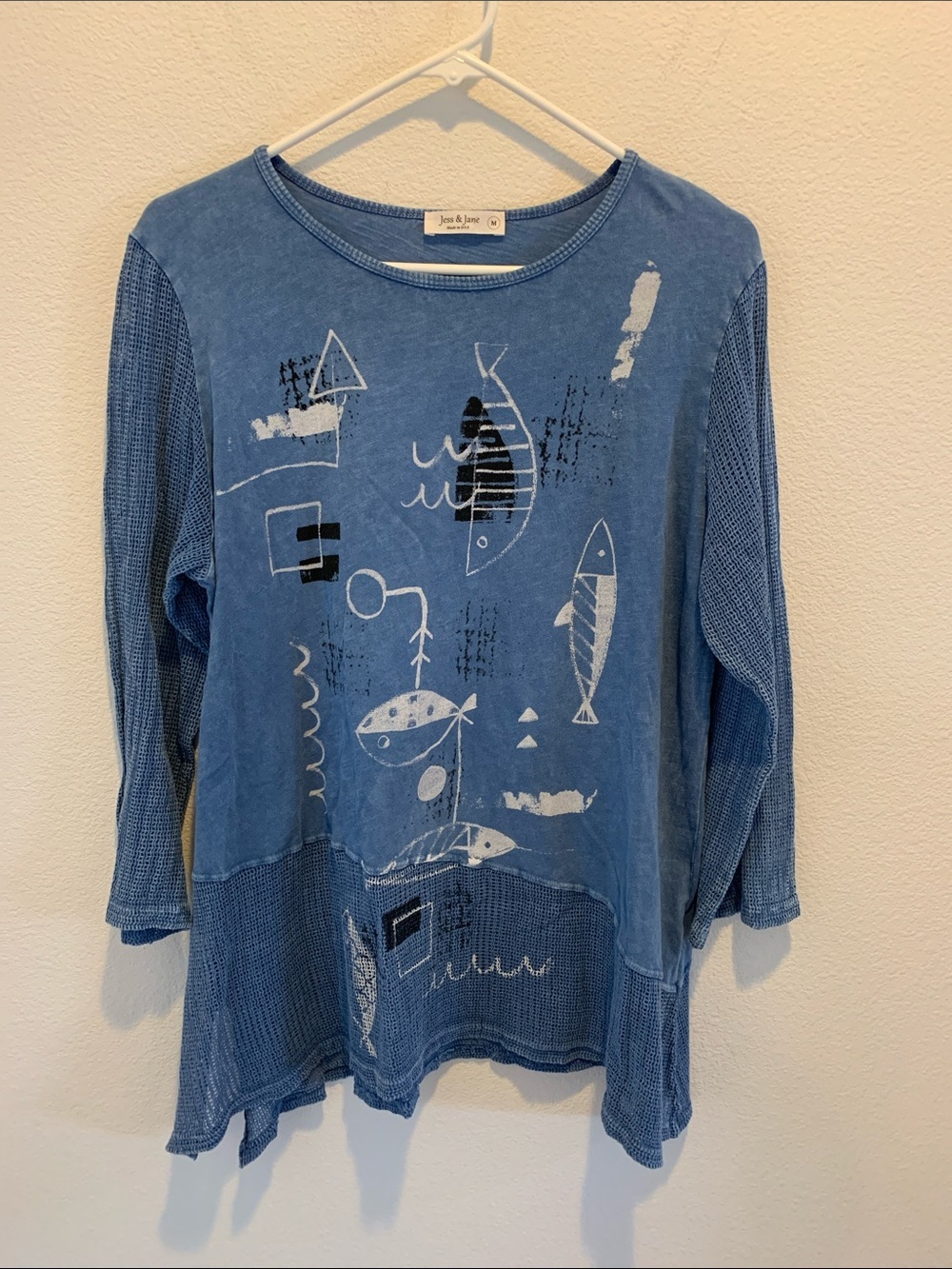 Jess&Jane Indigo Fish Graphic Tunic​
